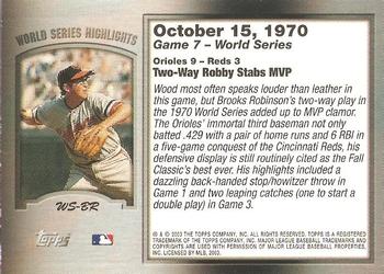 2004 Topps - World Series Highlights (Series One) #WS-BR Brooks Robinson Back