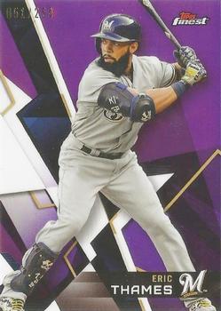 2018 Finest - Purple Refractor #18 Eric Thames Front