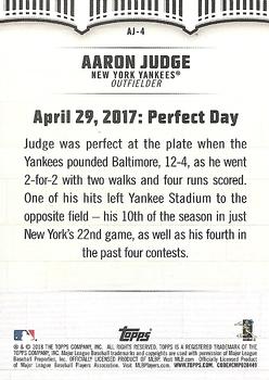 2018 Topps - Aaron Judge Highlights #AJ-4 Aaron Judge Back