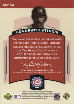 2004 Upper Deck Sweet Spot Classic - Patch SN200 #SSP-AD Andre Dawson Back