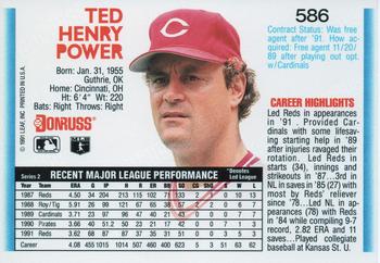 1992 Donruss #586 Ted Power Back
