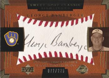 2004 Upper Deck Sweet Spot Classic - Signatures Black #SSA-26 George Bamberger Front