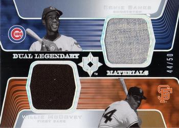 2004 Upper Deck Ultimate Collection - Dual Legendary Materials #DLM-BM Ernie Banks / Willie McCovey Front