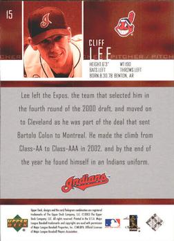 2004 Upper Deck #15 Cliff Lee Back