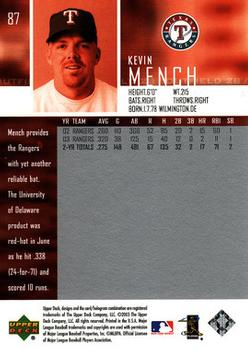 2004 Upper Deck #87 Kevin Mench Back