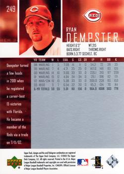 2004 Upper Deck #249 Ryan Dempster Back