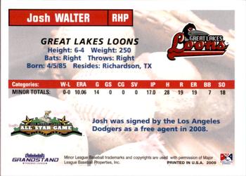 2009 Grandstand Midwest League Eastern Division All-Stars #NNO Josh Walter Back
