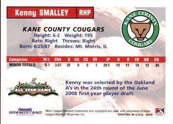 2009 Grandstand Midwest League Western Division All-Stars #NNO Kenny Smalley Back