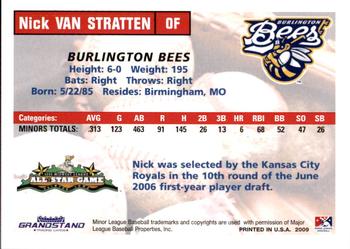 2009 Grandstand Midwest League Western Division All-Stars #NNO Nick Van Stratten Back