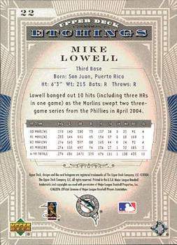 2004 Upper Deck Etchings #22 Mike Lowell Back