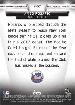 2018 Topps - Topps Salute (Series Two) #S-57 Amed Rosario Back