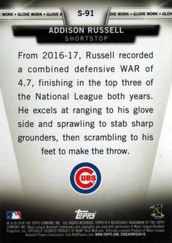 2018 Topps - Topps Salute (Series Two) #S-91 Addison Russell Back