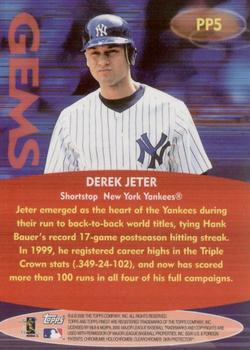 2000 Finest - Pre-Production #PP5 Derek Jeter Back