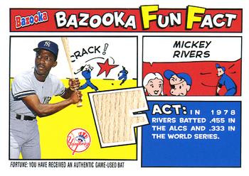 2005 Bazooka - Fun Facts Relics #FF-MR Mickey Rivers Front