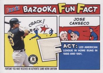 2005 Bazooka - Fun Facts Relics #FF-JC Jose Canseco Front