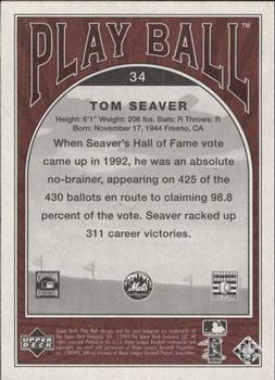 2004 Upper Deck Play Ball #34 Tom Seaver Back