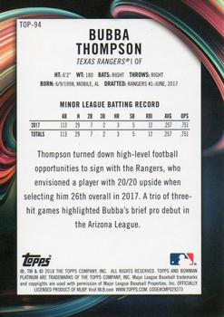 2018 Bowman Platinum - Top Prospects #TOP-94 Bubba Thompson Back