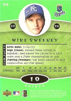 2004 Upper Deck Power Up #20 Mike Sweeney Back