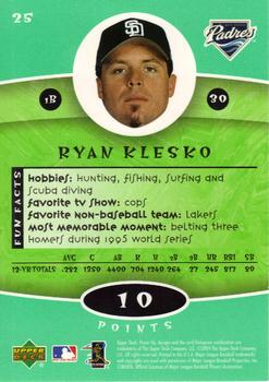 2004 Upper Deck Power Up #25 Ryan Klesko Back