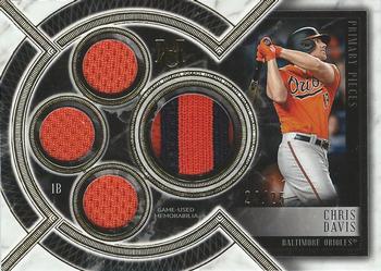 2018 Topps Museum Collection - Primary Pieces Quad Relics (Single Player) Gold #SPQR-CD Chris Davis Front