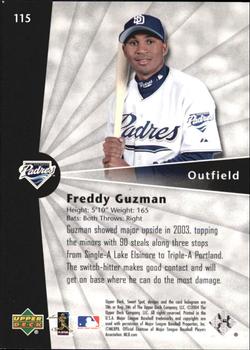 2004 Upper Deck Sweet Spot #115 Freddy Guzman Back