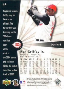2004 Upper Deck Sweet Spot #49 Ken Griffey Jr. Back