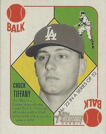 2005 Bowman Heritage - ‘51 Topps Heritage Blue Backs #22 Chuck Tiffany Front