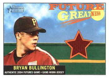 2005 Bowman Heritage - Future Greatness Jersey Relics #FG-BB Bryan Bullington Front