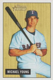 2005 Bowman Heritage - Mini #142 Michael Young Front