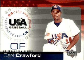 2004 Upper Deck USA 25th Anniversary #USA-40 Carl Crawford Front