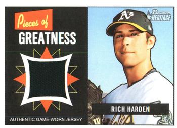 2005 Bowman Heritage - Pieces of Greatness Relics #PG-RH Rich Harden Front