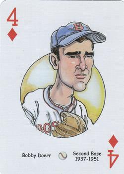 2006 Hero Decks Boston Red Sox Baseball Heroes Playing Cards #4♦ Bobby Doerr Front