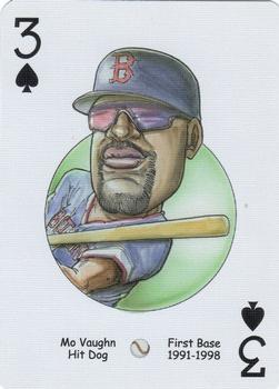2006 Hero Decks Boston Red Sox Baseball Heroes Playing Cards #3♠ Mo Vaughn Front
