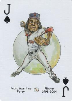 2006 Hero Decks Boston Red Sox Baseball Heroes Playing Cards #J♠ Pedro Martinez Front