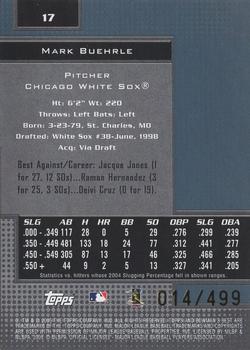 2005 Bowman's Best - Blue #17 Mark Buehrle Back