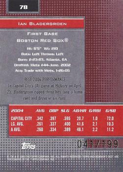 2005 Bowman's Best - Red #78 Ian Bladergroen Back