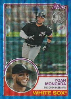 2018 Topps - 1983 Topps Baseball 35th Anniversary Chrome Silver Pack Blue Wave Refractor #89 Yoan Moncada Front