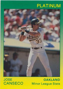 1991 Star Platinum #20 Jose Canseco Front