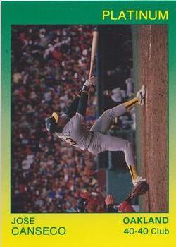 1991 Star Platinum #25 Jose Canseco Front