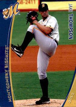 2012 Grandstand Montgomery Biscuits #24 Jake Thompson Front