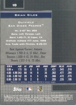 2005 Bowman's Best #10 Brian Giles Back