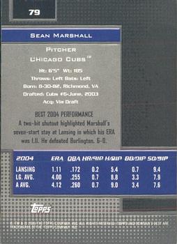 2005 Bowman's Best #79 Sean Marshall Back