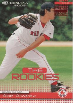 2005 Donruss - The Rookies Press Proofs Red #26 Abe Alvarez Front