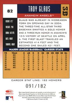 2005 Donruss - Stat Line Career #82 Troy Glaus Back