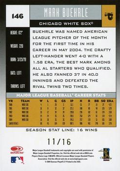 2005 Donruss - Stat Line Season #146 Mark Buehrle Back