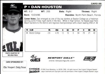 2006 Choice Newport Gulls #9 Dan Houston Back