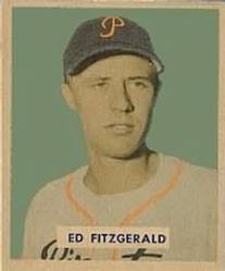 1949 Bowman #109 Ed Fitz Gerald Front