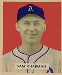 1949 Bowman #112 Sam Chapman Front