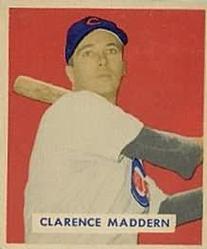 1949 Bowman #152 Clarence Maddern Front