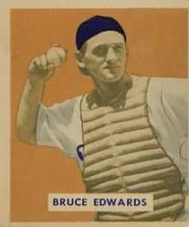 1949 Bowman #206 Bruce Edwards Front